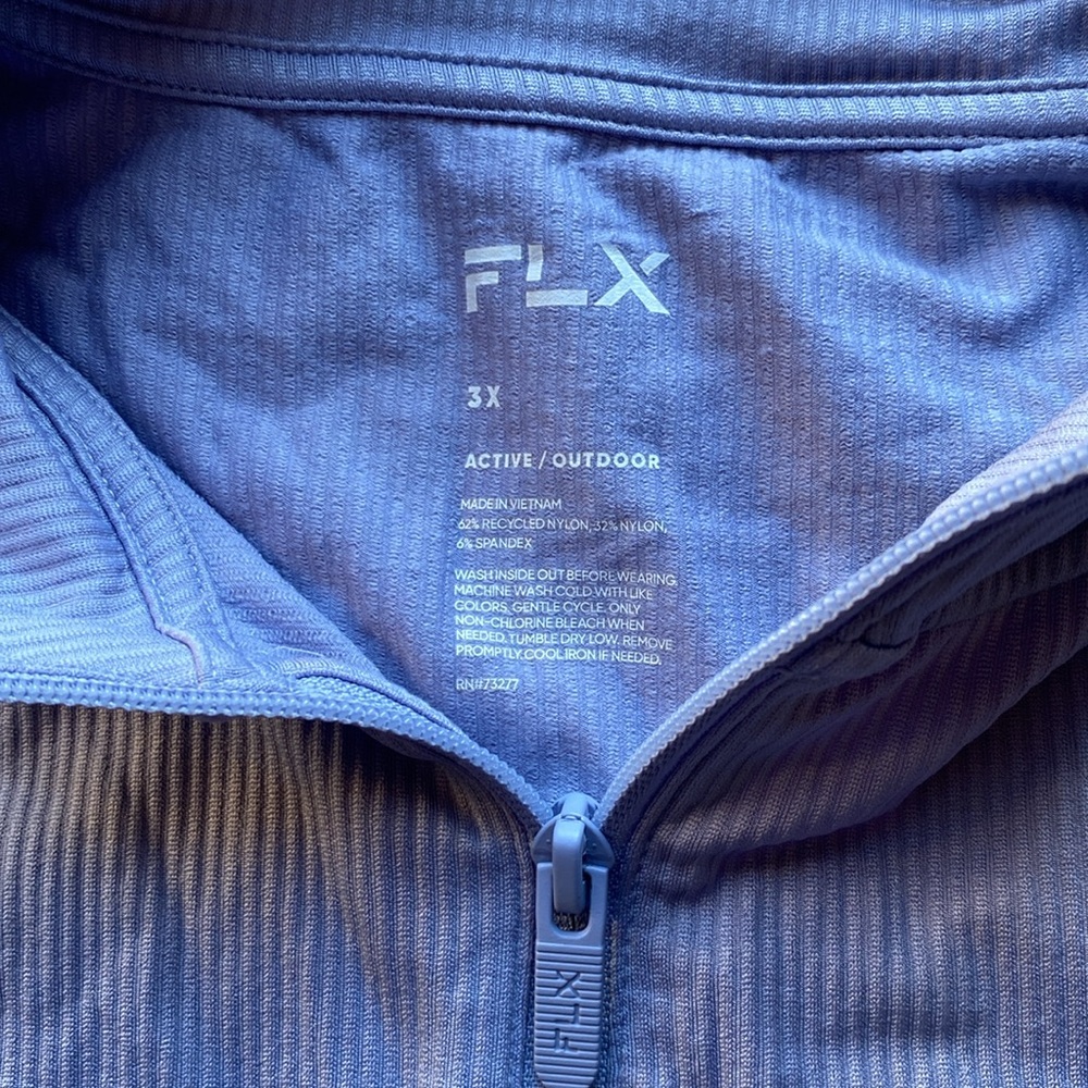 FLX Ribbed 1/4 Zip 3X - Picture 3 of 6